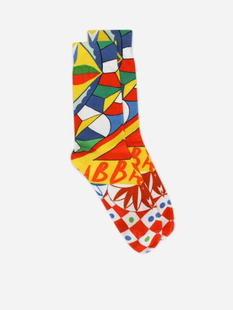 Dolce & Gabbana Carretto-print cotton socks