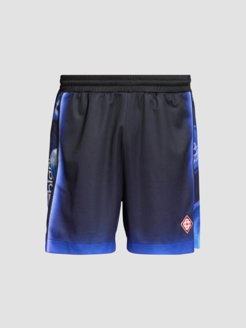 CASABLANCA Men's Football Mesh Shorts - Blue