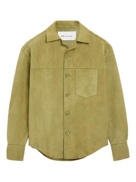 AMI Paris buttoned chest-pocket overshirt
