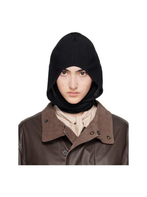 Lemaire Black Fine Wool Hood