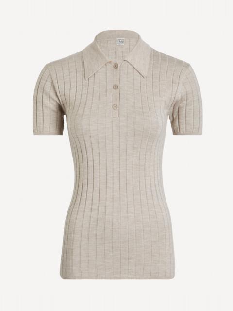 TOTEME Ribbed Cashmere-Silk Polo