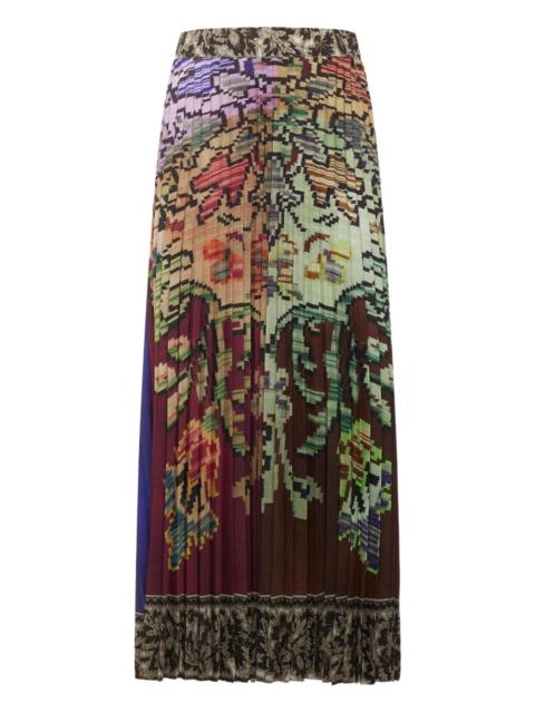 Pierre-Louis Mascia pleated floral-print skirt