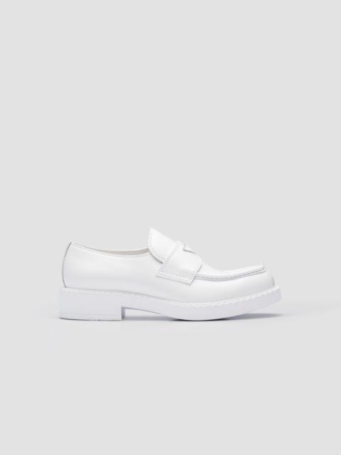 Prada Chocolate brushed leather loafers