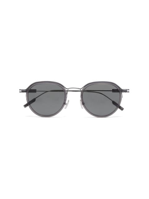 ZEGNA round-frame metal sunglasses