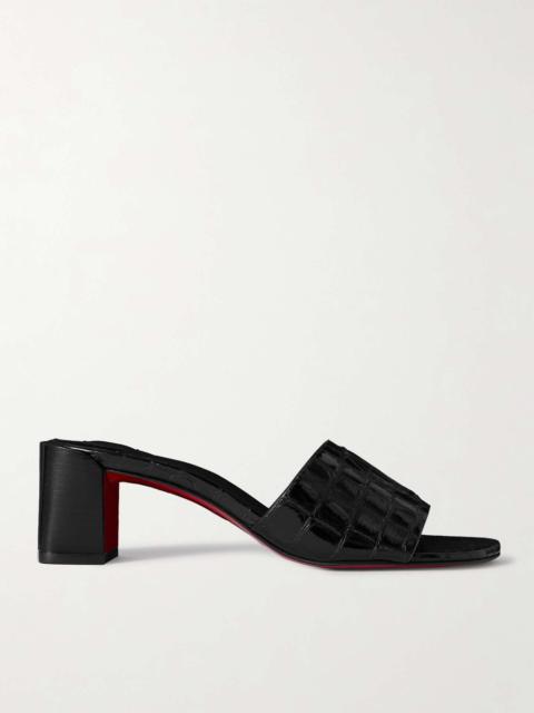 So CL croc-effect patent-leather mules