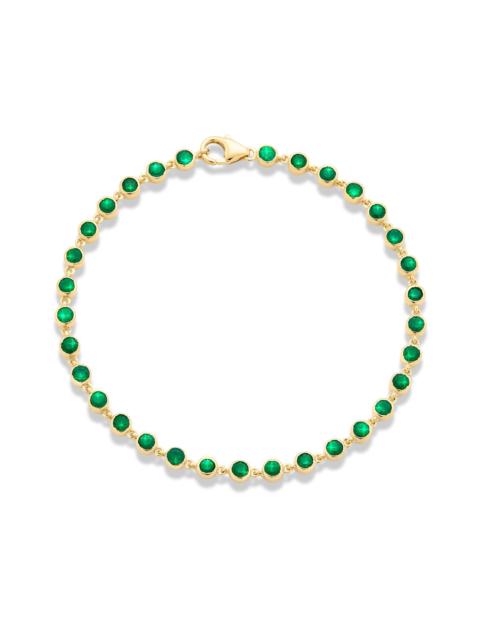 STONE AND STRAND Emerald Luxe Bezel Tennis Bracelet