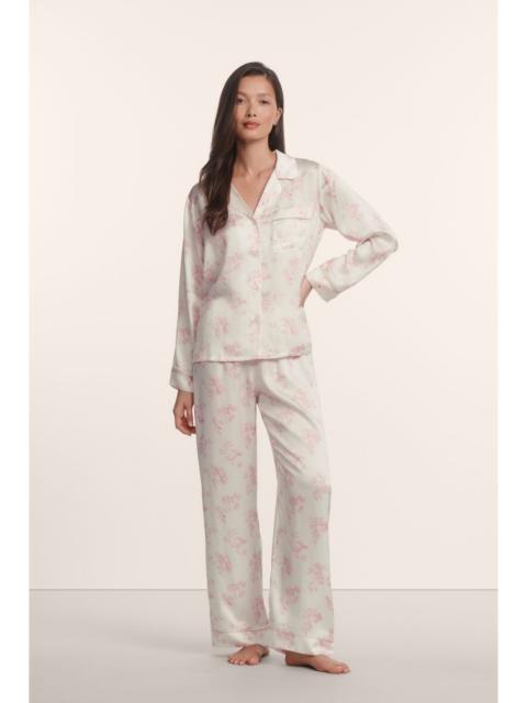 eberjey Inez Washable Silk Printed Long PJ Set