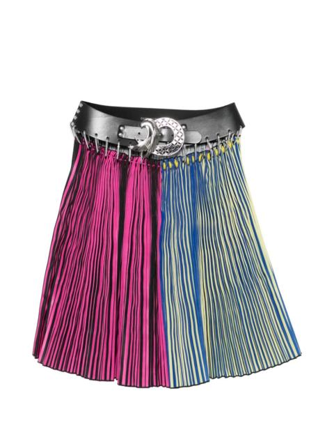 Chopova Lowena Block belt pleated midi skirt