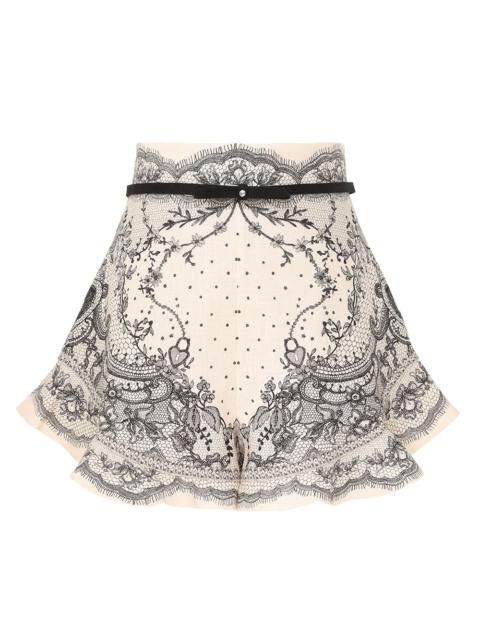 and 【Zimmermann】Crush silk Flat cotton shorts Front