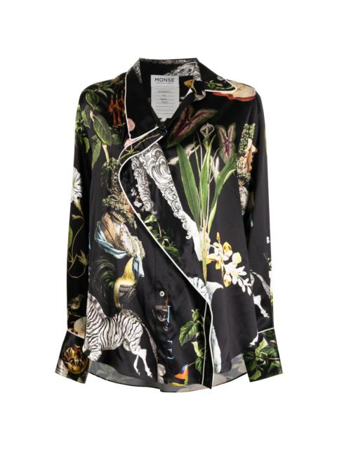 Monse layered-effect silk shirt