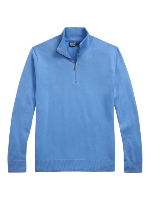 Polo Ralph Lauren Men's Cotton Quarter-Zip Sweater - Bristol Blue