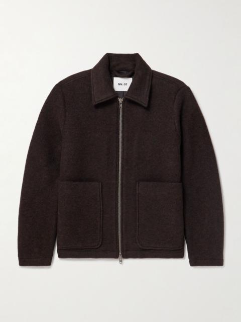 NN07 Gael 8267 Brushed Wool-Blend Jacket Brown