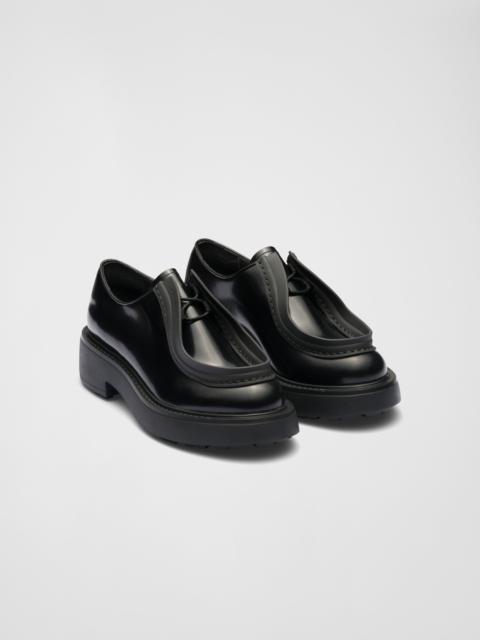 Prada Brushed leather lace-up shoes