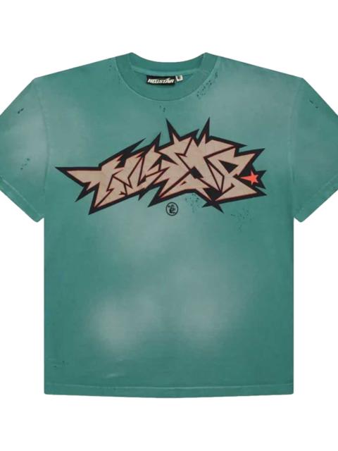 HELLSTAR Cracked Logo Distress Tee "Green" HSR442