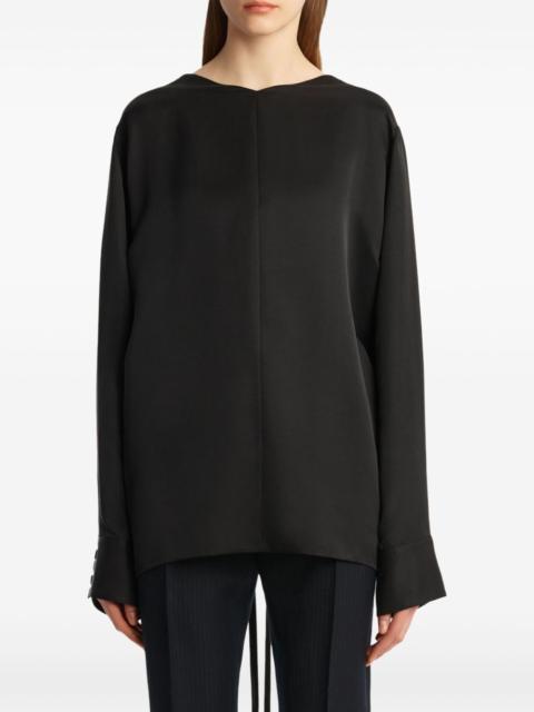 tie-back long-sleeve top