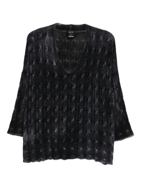 Avant Toi V-neck cable-knit sweater