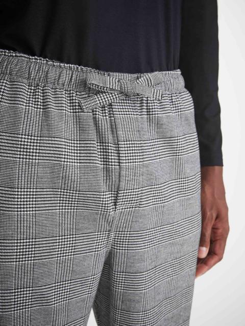Derek Rose Men's Lounge Pants Kelburn 42 Brushed Cotton Black