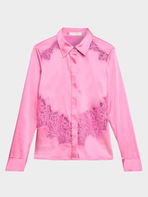 RAMY BROOK Serena Satin Button-Front Shirt