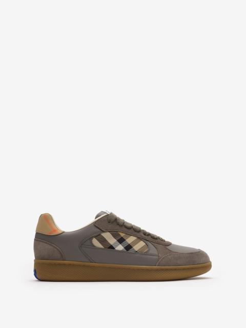 Burberry Leather, Suede and Check Terrace Sneakers​