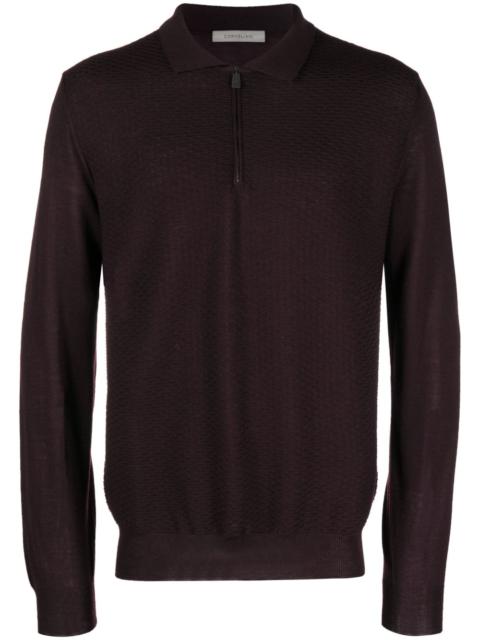 CORNELIANI fine-knit virgin wool polo shirt