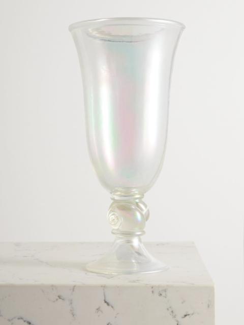 SOPHIE BILLE BRAHE Petit Escargot iridescent Murano glass vase Clear