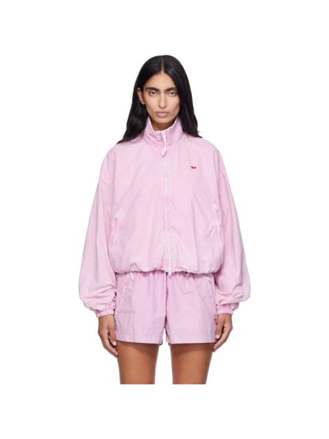 Diesel Pink Faded Bomber Jacket