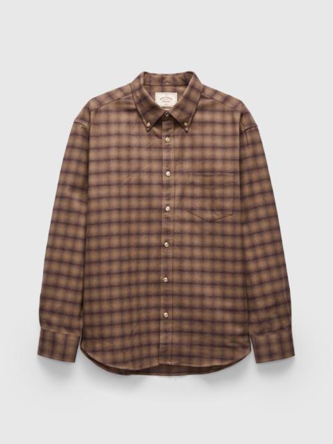 Portuguese Flannel Relaxed Fit Camila Button-Up Shirt in Dusty Brown