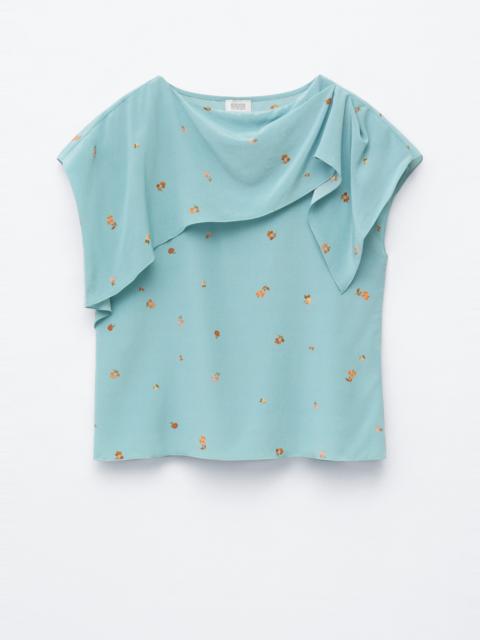 & Other Stories Silk Scarf‑Detail Top