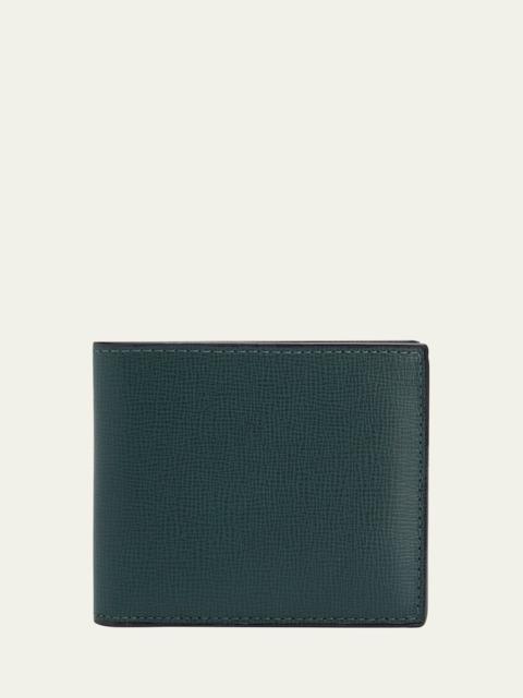 Valextra Men's Leather V-Cut Bifold Wallet