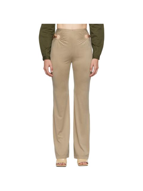 Dion Lee Beige Horse Bit Trousers