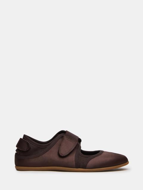 STEVE MADDEN RAPID BROWN SATIN