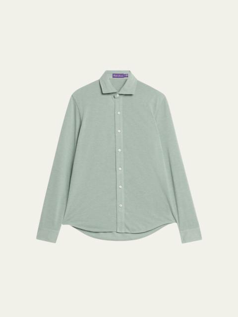 Ralph Lauren Men's Pique Cotton Button-Down Shirt