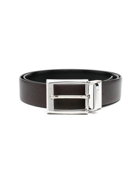 Canali buckled leather belt