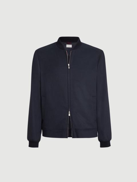 Brunello Cucinelli Lightweight cashmere flannel bomber jacket