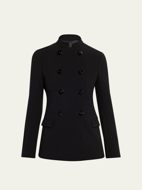 GIORGIO ARMANI Stretch Wool Crepe Double-Breasted Blazer