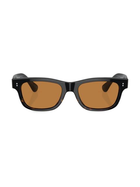 Oliver Peoples Women's Rosson Sun Pillow 53MM Square Sunglasses - Black Orange