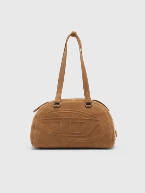 Diesel 1DR DOME-SUEDE SHOULDER BAG WITH OVAL D LOGO