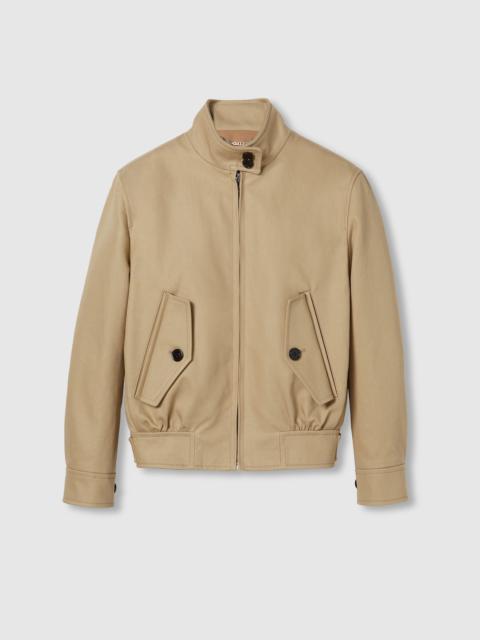 GUCCI Embossed cotton drill bomber jacket