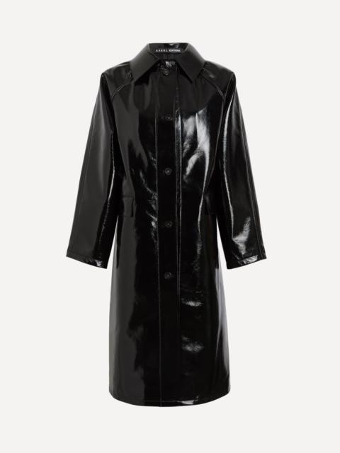 KASSL Editions Original Hip Lacquer Wool Black Coat