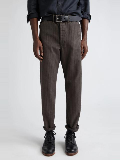 Stripe Jaspé Twill Field Pants in Brown/Black