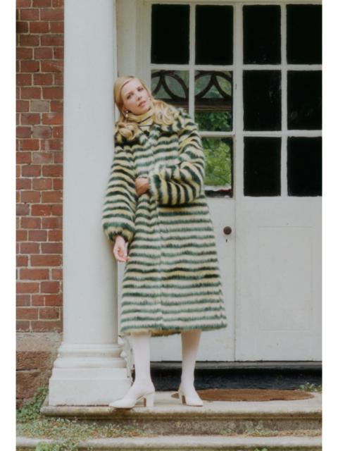 SHRIMPS Bulmer Coat - Yellow/Green Stripe