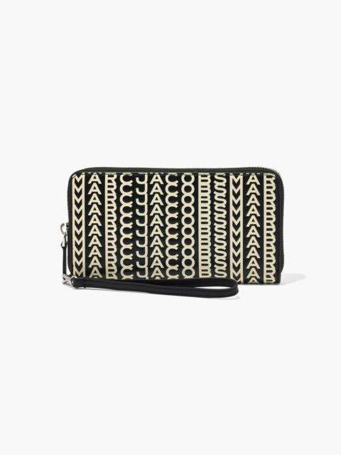 Marc Jacobs THE MONOGRAM LEATHER CONTINENTAL WRISTLET WALLET