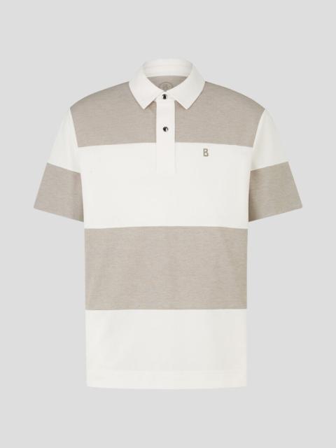 BOGNER Lagos Polo shirt in Beige/Off-white