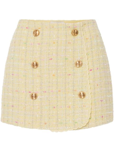 ELISABETTA FRANCHI lurex bouclé mini skirt