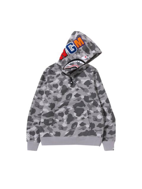 A BATHING APE® BAPE Honeycomb Camo Shark Full Zip Hoodie 'Grey - Main Image