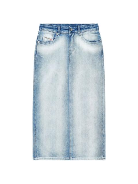 Diesel De-Skye-Fsi five-pocket midi denim skirt