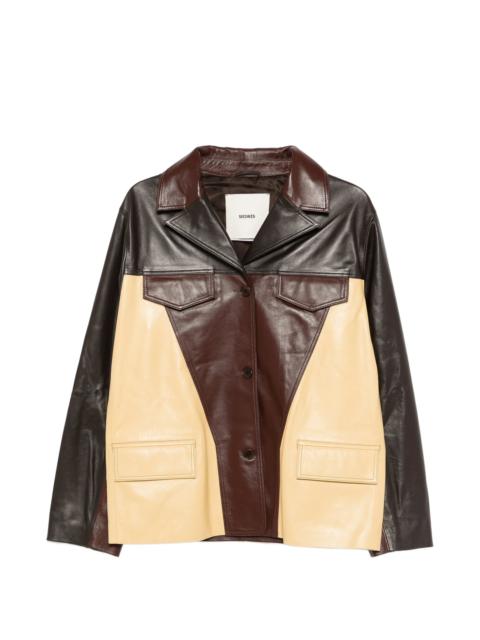 SIEDRÉS Siedres Asean Patch Pocket Leather Jacket