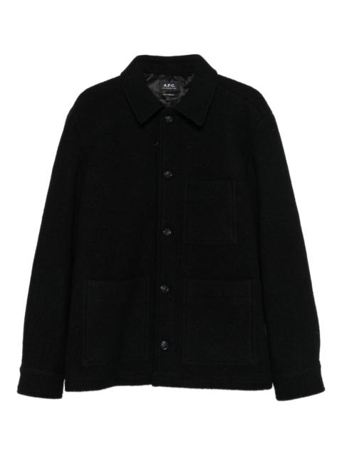 A.P.C. patch-pocket button-front shirt