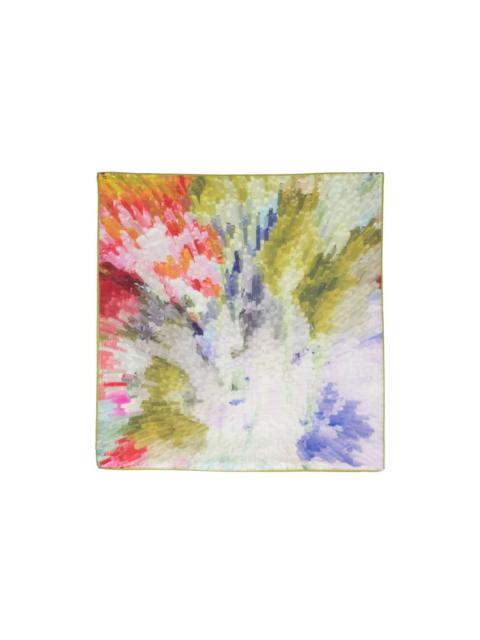Kaleidoscope wool-blend square scarf