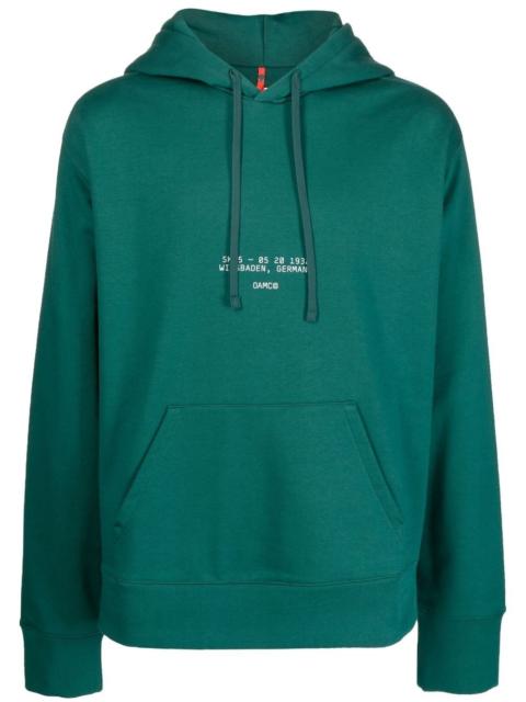 logo-print detail hoodie